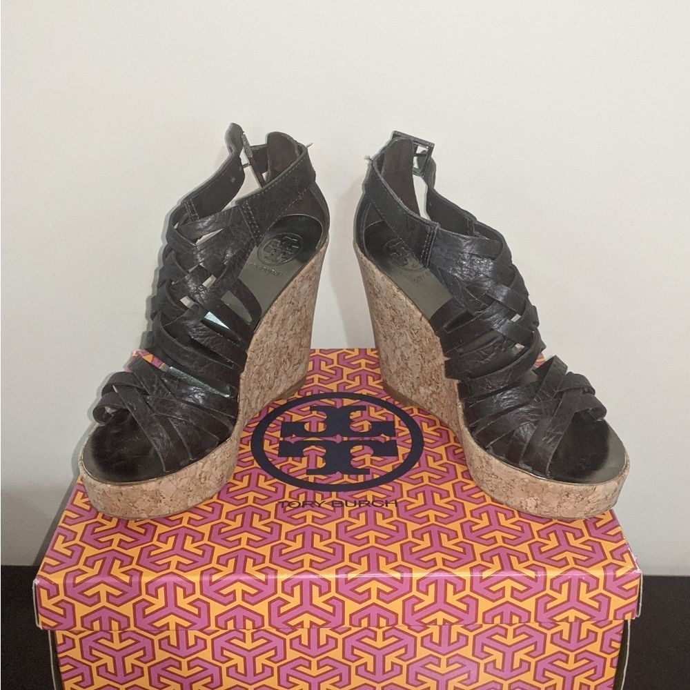 Tory Burch Brown Wedges size 5.5
